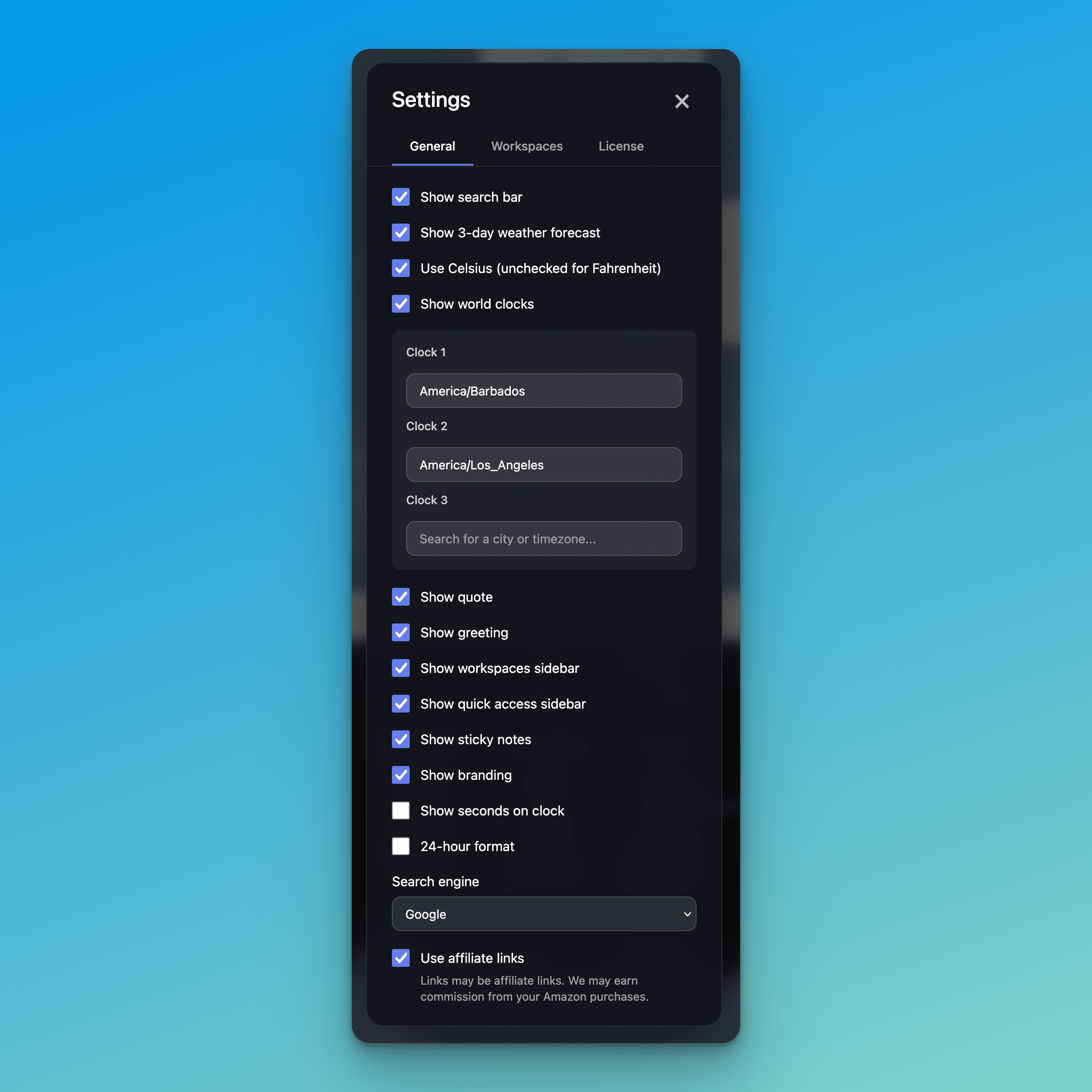 World Clocks Feature
